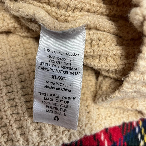 Scoop NYC Y2K sweater tank top tan neutral academia women’s XL fairy layering - Picture 8 of 9